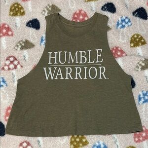 Olive Green 'Humble Warrior' yoga Tank Top